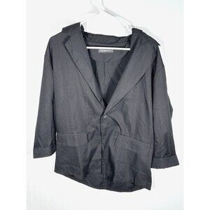 Incerun Large Black Long Sleeve Front Pockets Button Up Blazer Kimono Japan
